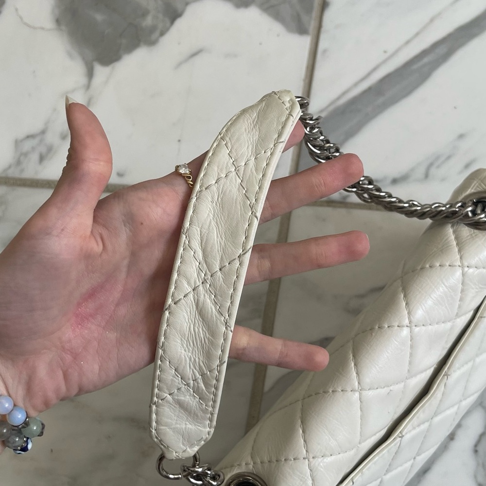 White Chanel Medium Flap Bag - Picture 8 of 16